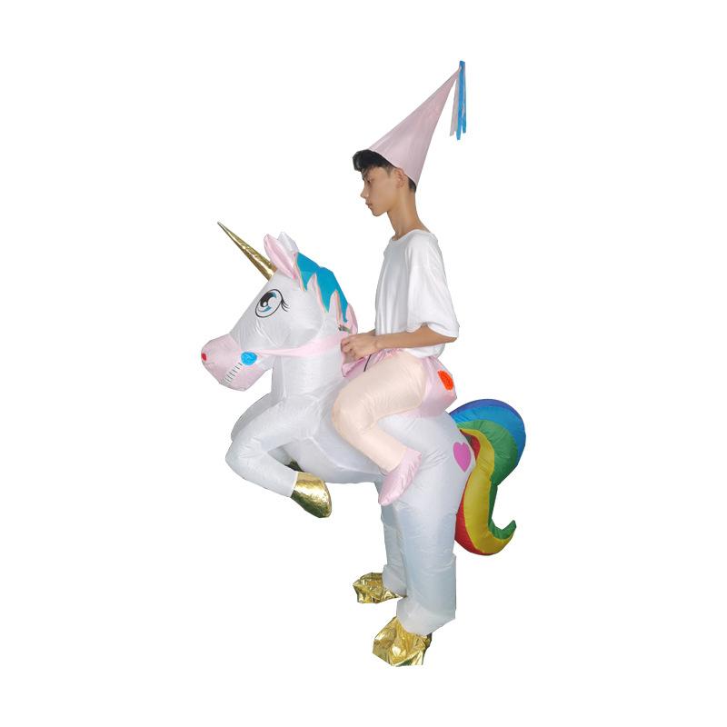 Colorful Unicorn Inflatable Clothing Pegasus Mount Cartoon Doll Clothing Internet Celebrity Christmas Explosion Event Party