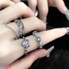 Niche Design French Cold Wind High Sense Open Ring Moonstone Love Chain Personalized Ring Women