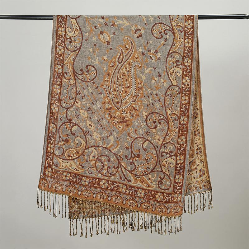 Luxury Brand Autumn Cashmere Pashmina Shawl Lady Wrap Warm Winter Scarves Design Print Female Foulard Cotton Stoles Scarf