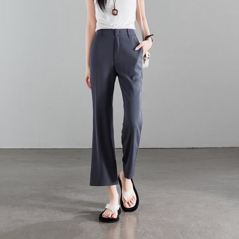 SOFSIL Women's High-Waist Flared Cropped Pants