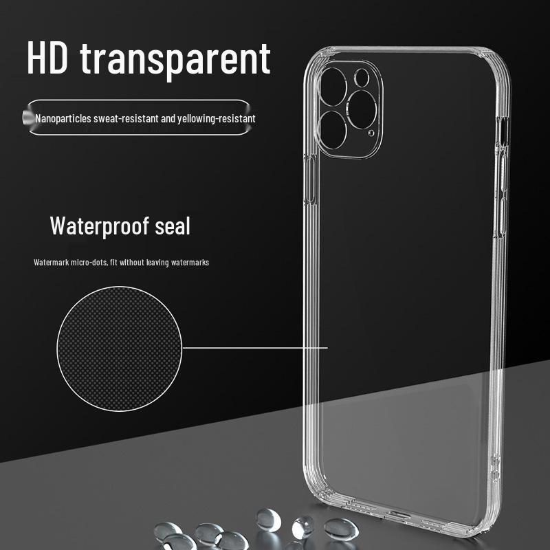 Sturzsichere iPhone 12-16 Pro/Max Plus Transparente Vollabdeckung Silikonhülle