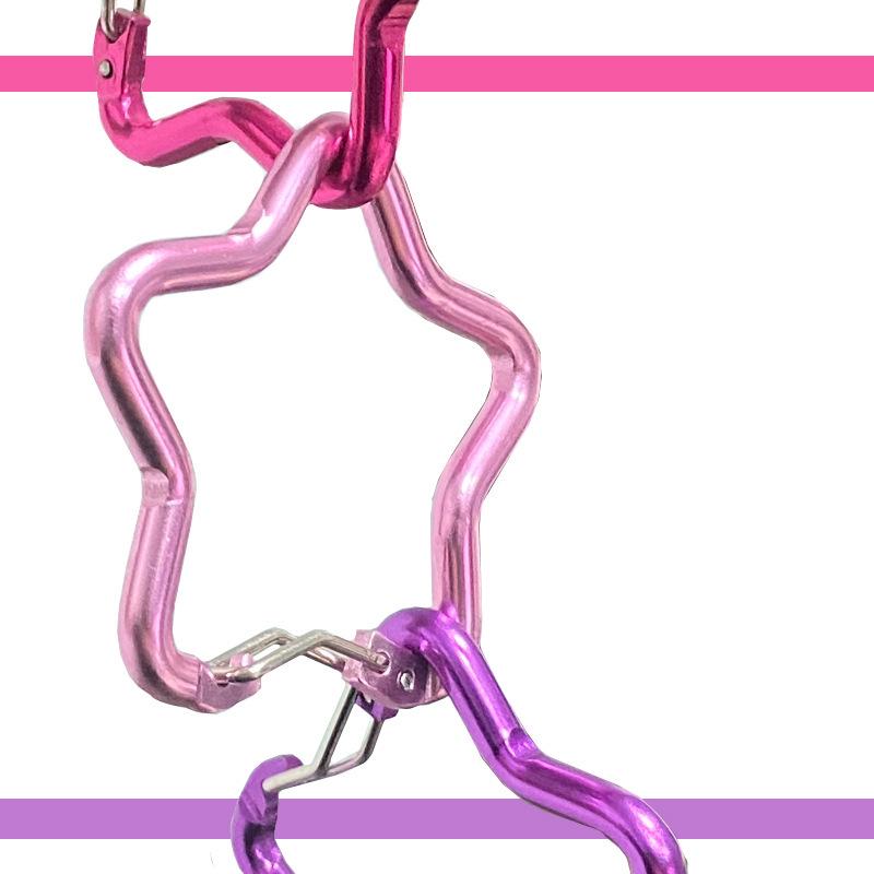 Aluminum Alloy Star-Shaped Carabiner Hook Ornament