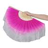 8-Inch Yangko Dance Fan with Contrasting Colors Prints Performance Props for Stage Shows Chinese Folk Dance Accessories