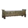 Banquette - Oriental - Multicolore - Bois Massif - 179x43x58 Cm - Style Ethnique