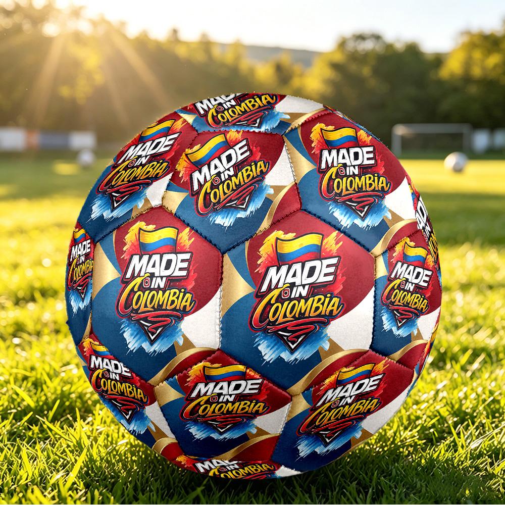 Pallone da Calcio Stampato Colombia Taglia 5 Resistente all'Usura Standard da Allenamento per Adulti Regalo per Appassionati per Partite Sportive Indoor Outdoor