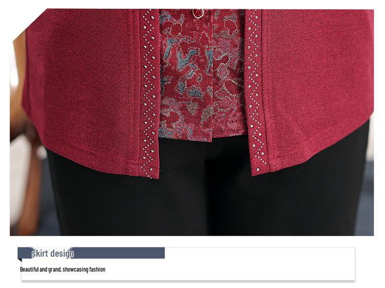 Elegant Spring & Autumn Shirt for Mother-in-law - Stylish Outfit for Middle-Aged & Elderly Women