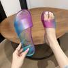 Womens Slippers and Ladies Sandals Jelly Transparent Slides Outside Shoes ColorClear New Style Multi Color Vip Cheap Liquidation