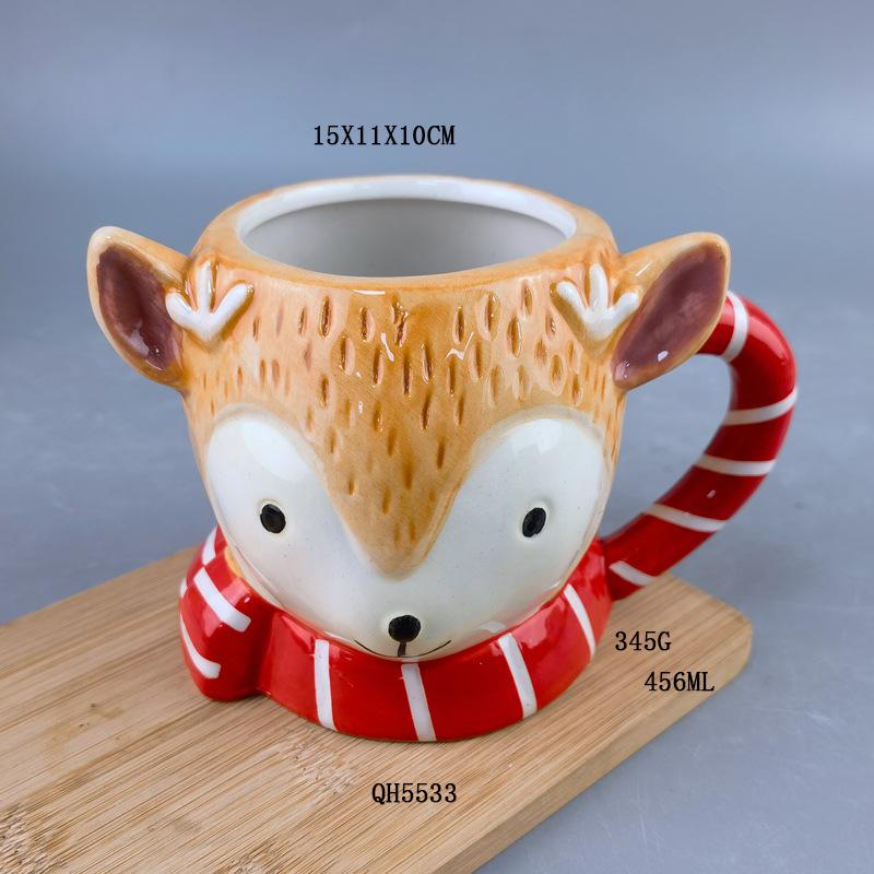Ceramic Owl Mug Hand-painted Cup Animal Shape 3D Coffee Cup Gift Cup