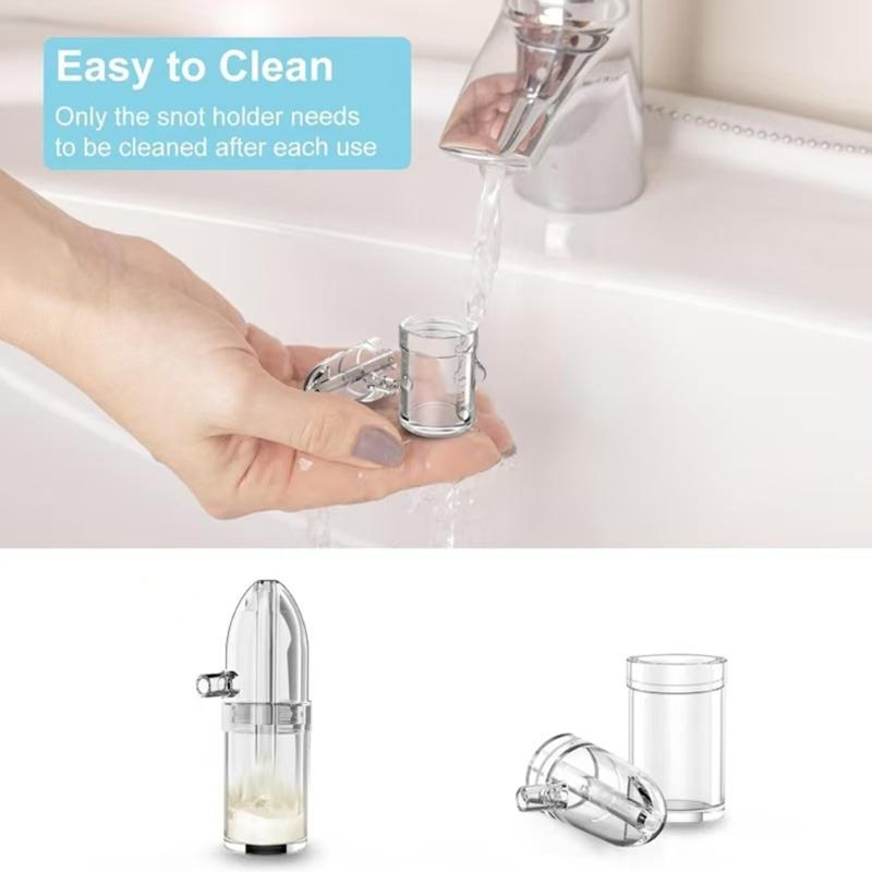 Niemowlęcy Urządzenie do Odsysania Nosa, Przenośny Aspirator do Nosa z Delikatną Okrągłą Końcówką Łatwy w Obsłudze do Łagodzenia Zatkanych Dróg Oddechowych