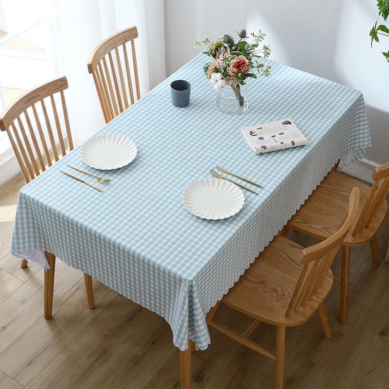 Nordic Plaid PVC Tablecloth: Oil-proof, Waterproof, Wash-free Table/Sofa Mat