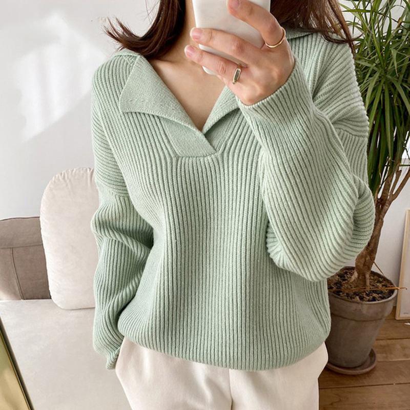 Hirsionsan Herbst Einfache Grund Kaschmir Jumper Frauen Casual Solide V-ausschnitt Pullover Weibliche Lange Hülse Lose Faul Gestrickte Pullover