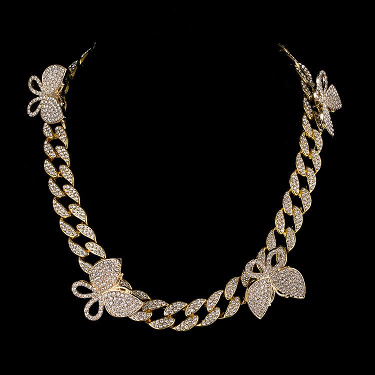 Necklace Jewelry Butterfly, Necklace Hip Hop Necklace, Hip Hop Jewelry Necklace