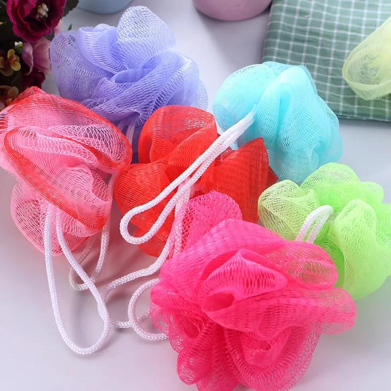 10 Pcs Color Random Bath Shower Soap Bubble Body Wash Exfoliate Puff Sponge Mesh Net Ball Bath Brushes Random Color Wholesale