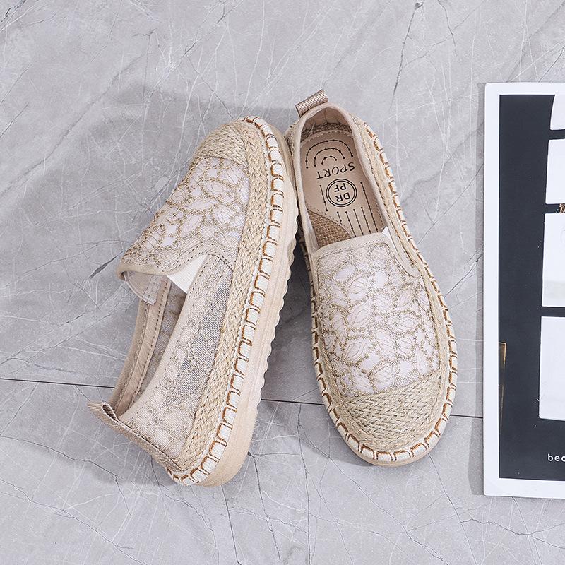 Fashion Summer Women's Shoes 2025 New Fashion Braid Mesh Breathable Lightweight Flat Bottomed Casual Shoes for Women Zapatos De Mujer