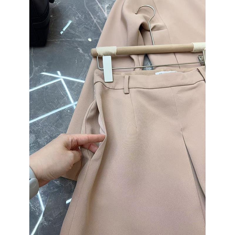 2025 Women's Pink Wool Silk Blend Short Skirt