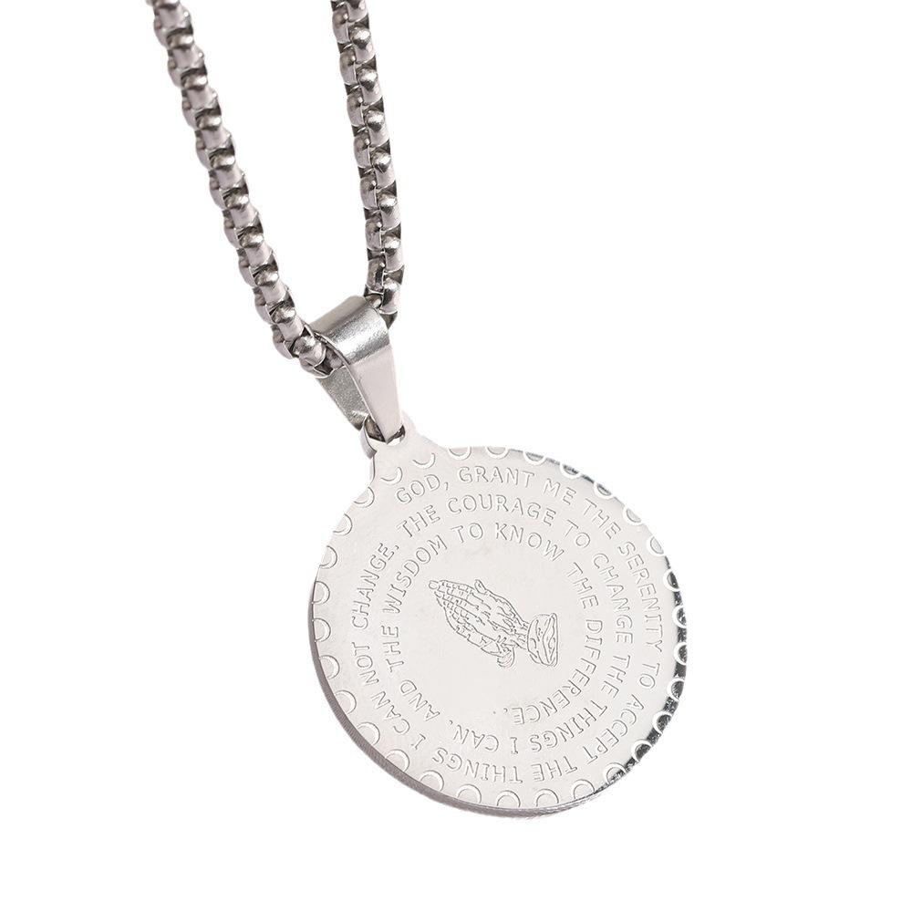 European Retro Hip Hop Titanium Pendant Necklace