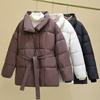Winter Schlichter Damen Langer Lockerer Dicker Warmer Taillenverschlankender Mantel