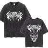 Washed Vintage Rapper Ghostemane Graphic Print Tshirt Men Women Hip Hop Rap Rock Trap Metal Gothic Oversized Tshirt Streetwear