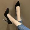 Ladies Pumps Sexy Stilito Super High Heel Women's Shoes Pointed Toe Young Casual Korean Style 39 Popular Chic Point Spring Shoe