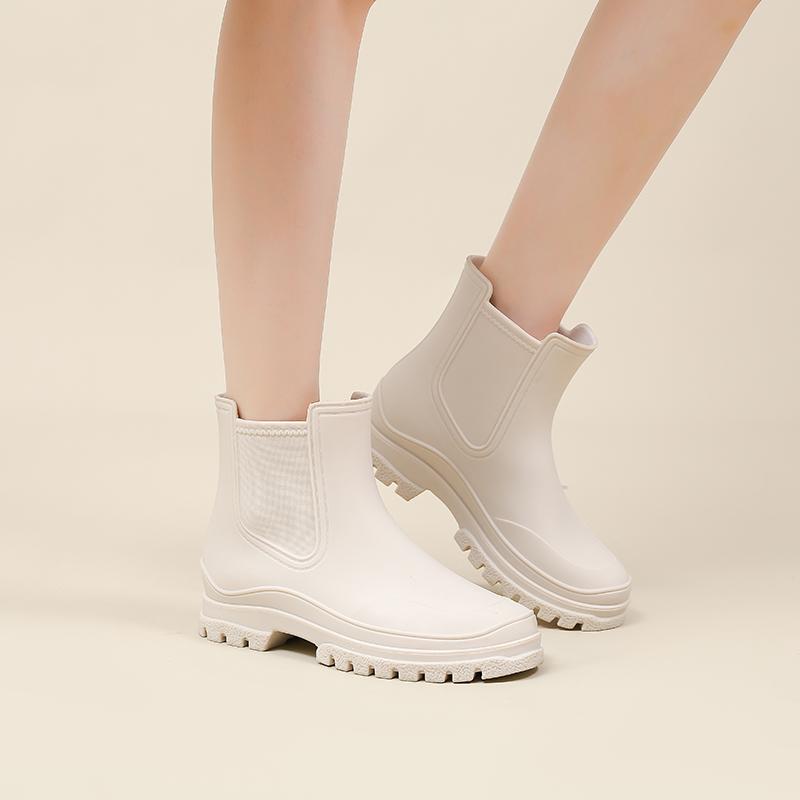 Women's Waterproof Low-top Water Boots In Summer, Short-cylinder Rain Boots, Rubber Shoes For Car Washing And Kitchen Use