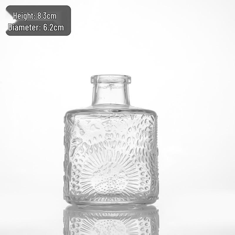 Retro Französisch-Amerikanische Mini-Glasvase für Trockenblumen & Grünzeug