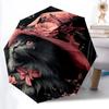 1pc Floral Cat Automatic Open/close Umbrella, 8-Rib Sturdy Structure, Auto Folding/Opening, Portable Travel Umbrella for Women,035