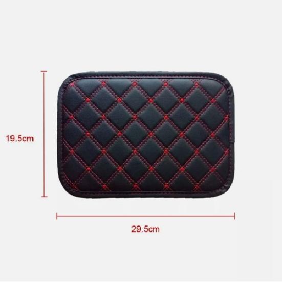 1Pc Car Armrest Pad Cover Center Console Box PU Leather Cushion Mat Accessories