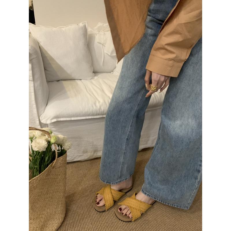 Sandal girl 2025 new summer retro ethnic fairy evening wind beach outside slippers