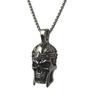 Stainless Steel Skull Pendant Viking Warrior Helmet Necklace Men's Trendy Accessories
