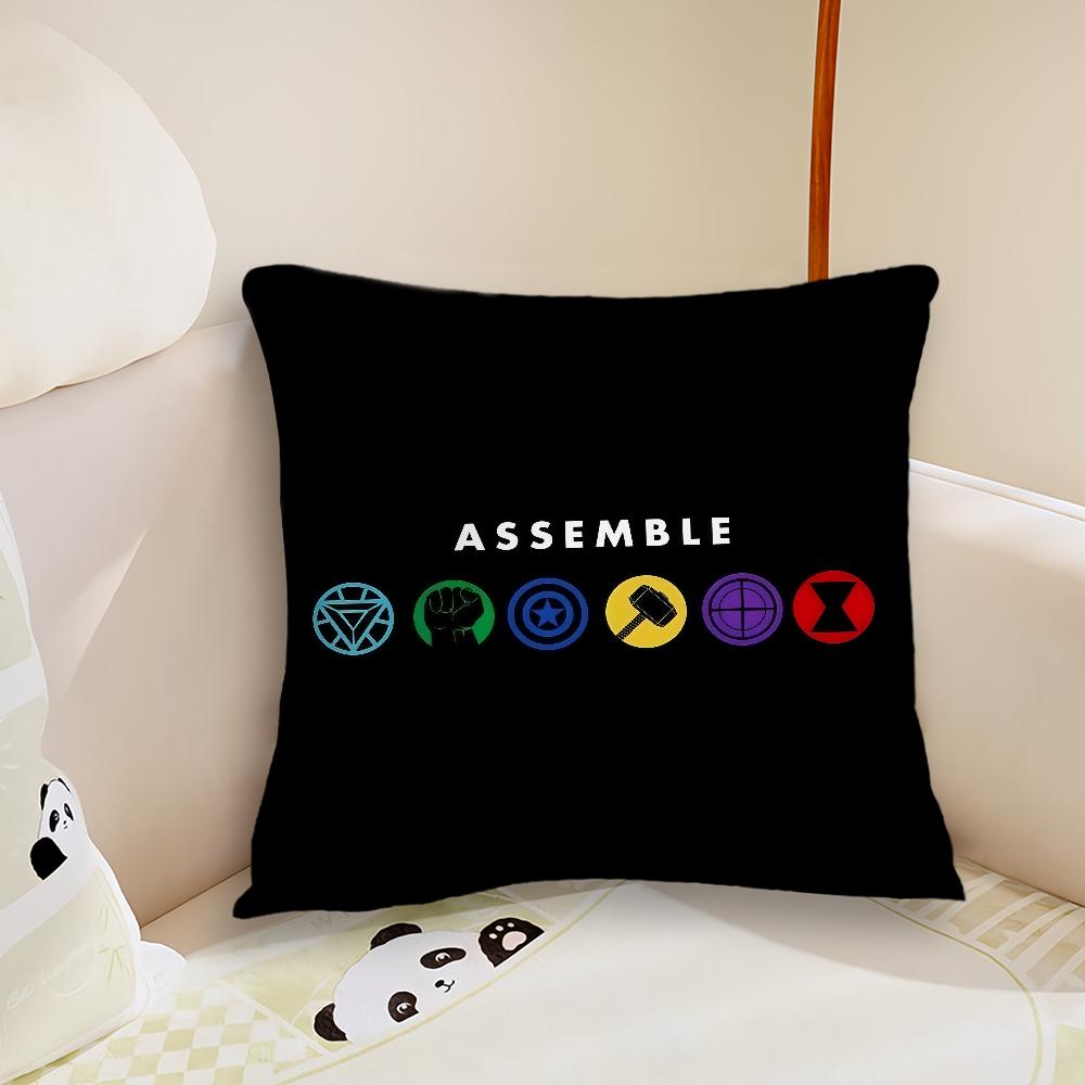 Cool Anime Comfortable Soft Logo Pillow Case The for Sofa Living Room A-Avengers Home Office Decor Protective Covers M-MARVELs