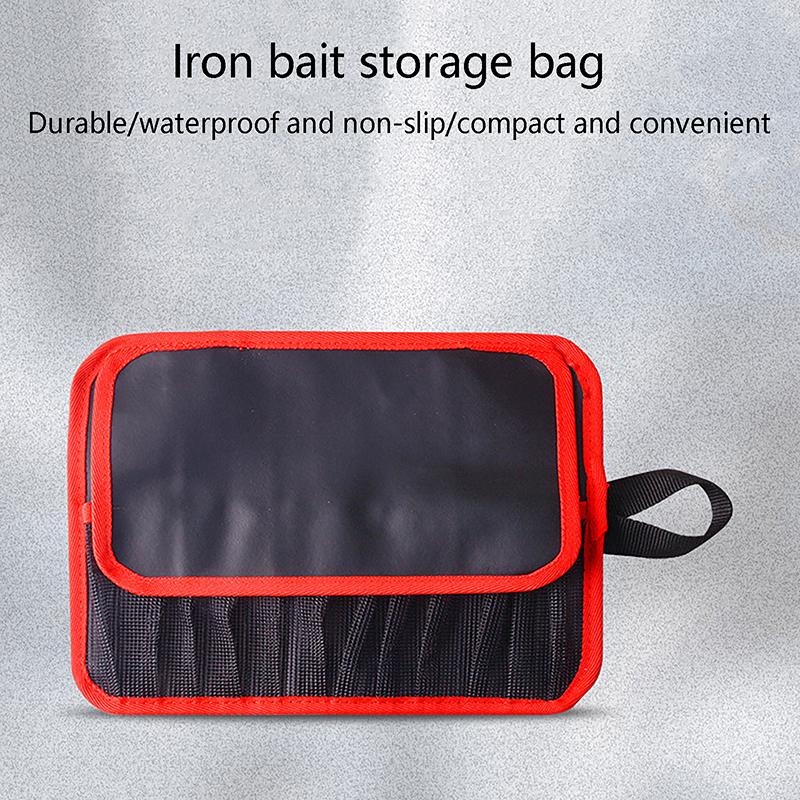 Fishing Lure Bag 12 Slots Fishing Bag Lure Organizer Bait Storage Bag Waterproof Fishing Lure Jig Protection Bait Bag