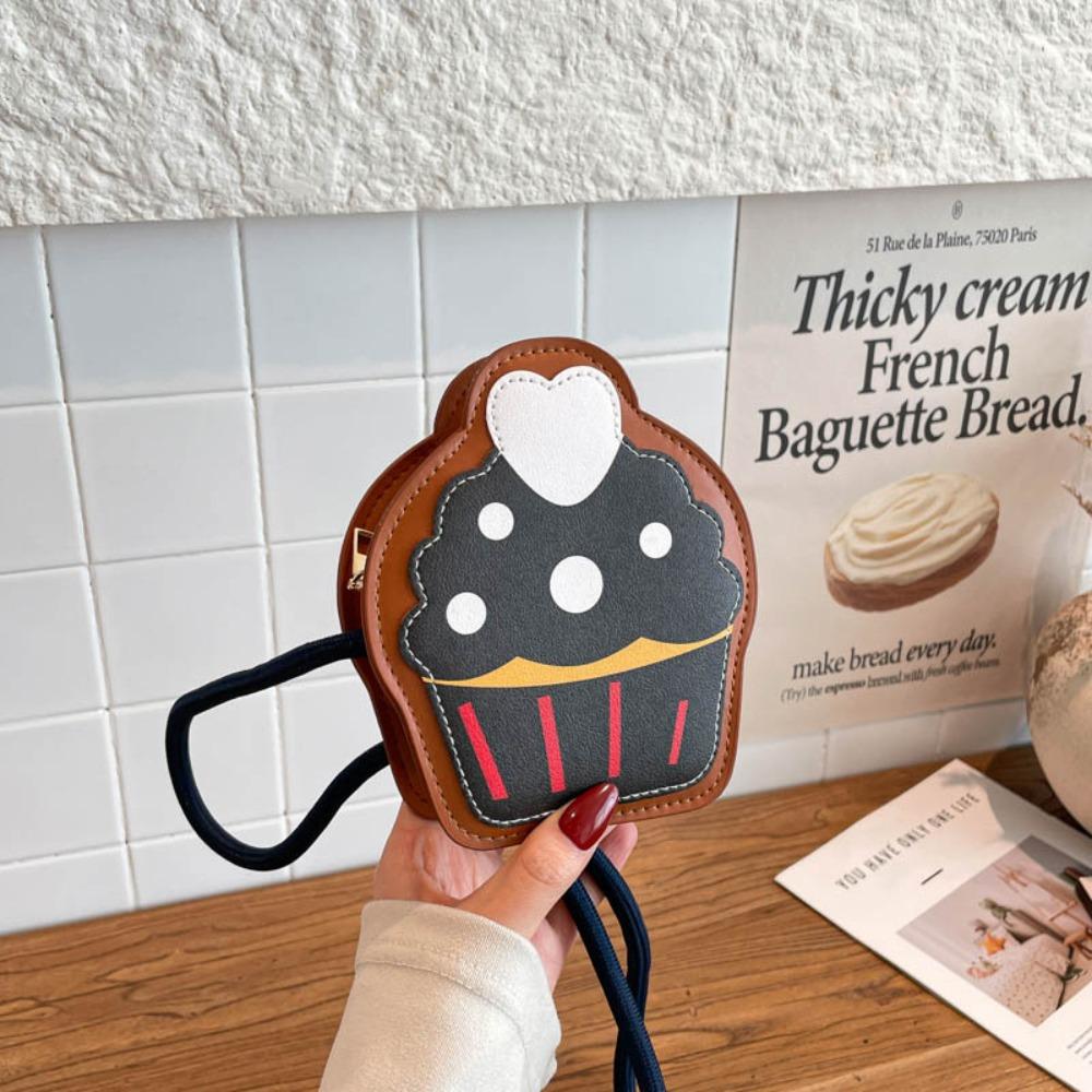 

Fashionable Cute Cupcake Shape Crossbody Bag Mini Cartoon Small Messenger Bag Korean Handbag Children s Purse Travel