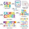 Calm Down Corner Bulletin Board Set for Classroom Decoration Feelings Chart Mental Health Feeling Management Poster for Kindergarten Emotions Poster