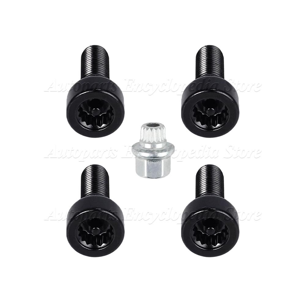 Car Locking Wheel Bolts Lug Nuts Set M12x1.5 For BMW 1/3/5/6/7 Series Z3 Z4 M3 M5 M6 E36 E46 E60 E61 E81 E87 E90 36136786419