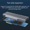 Dual NVMe PCIe Adapter M.2 NVMe SSD To PCI-e 4.0 Card Adapter Support for M.2