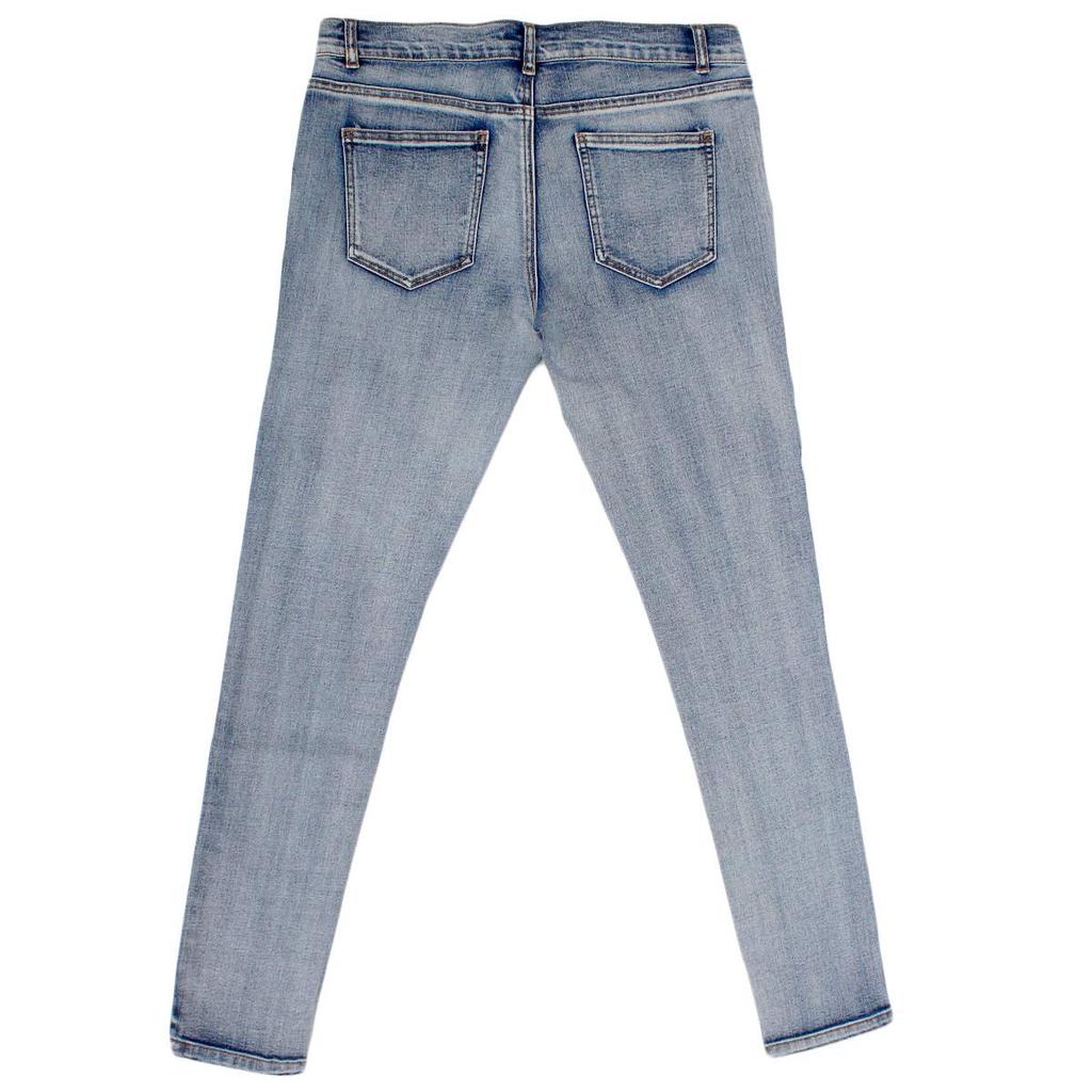 One Colors Men's Skinny Pants, Plus Size, Denim, Stretch, Slim Fit, Denim Jeans, Size 5L, Bleached