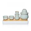 Tea Set Gift Box Ceramic Handmade Chinese Desktop Decoration Wine Warmer Household Pure Ribbon Lid Suitable for Office Study 1Pc