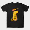 Men Black Print T-shirt Dinosaur: Less Than Ideal No-Cut Transfer Paper Print Cotton Tshirt