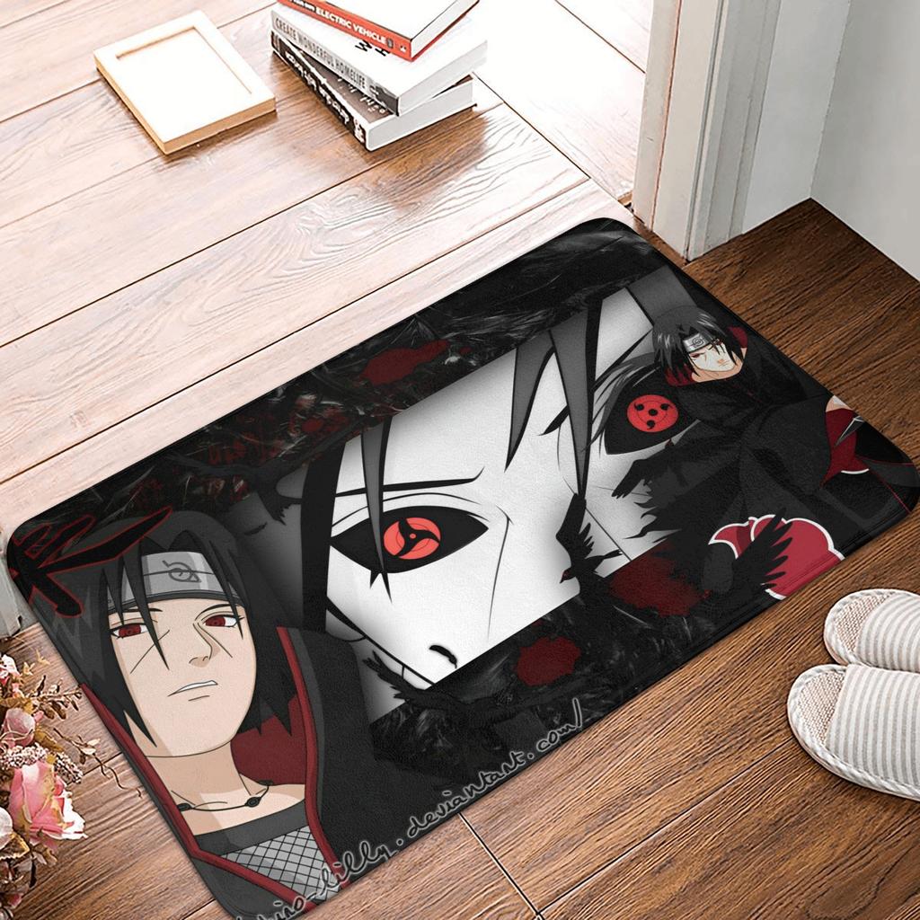 Itachi Uchiha Narutos Anime Doormat Non-Slip Entrance Bathroom Kitchen Floor Door Mats Garden Rug Carpet Footpad