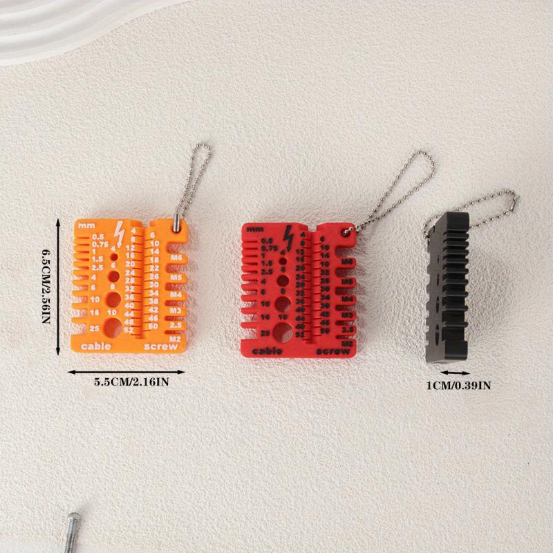 1Pcs Portable Nut And Drill Bit Thread Checker 3D Printed Wire Screw Measuring Tool Screw Drill Bit Gauge For Nuts Bolts Threads