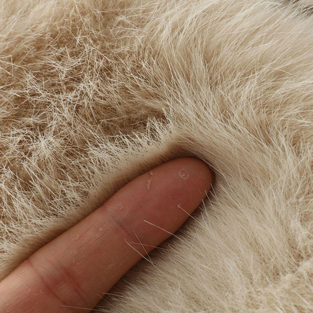 Cozy Comfort Imitation Rabbit Fur Windproof Gloves Soft Thick Warm Gloves Full Fingers Lining Winter Warm Gloves Cold Weather