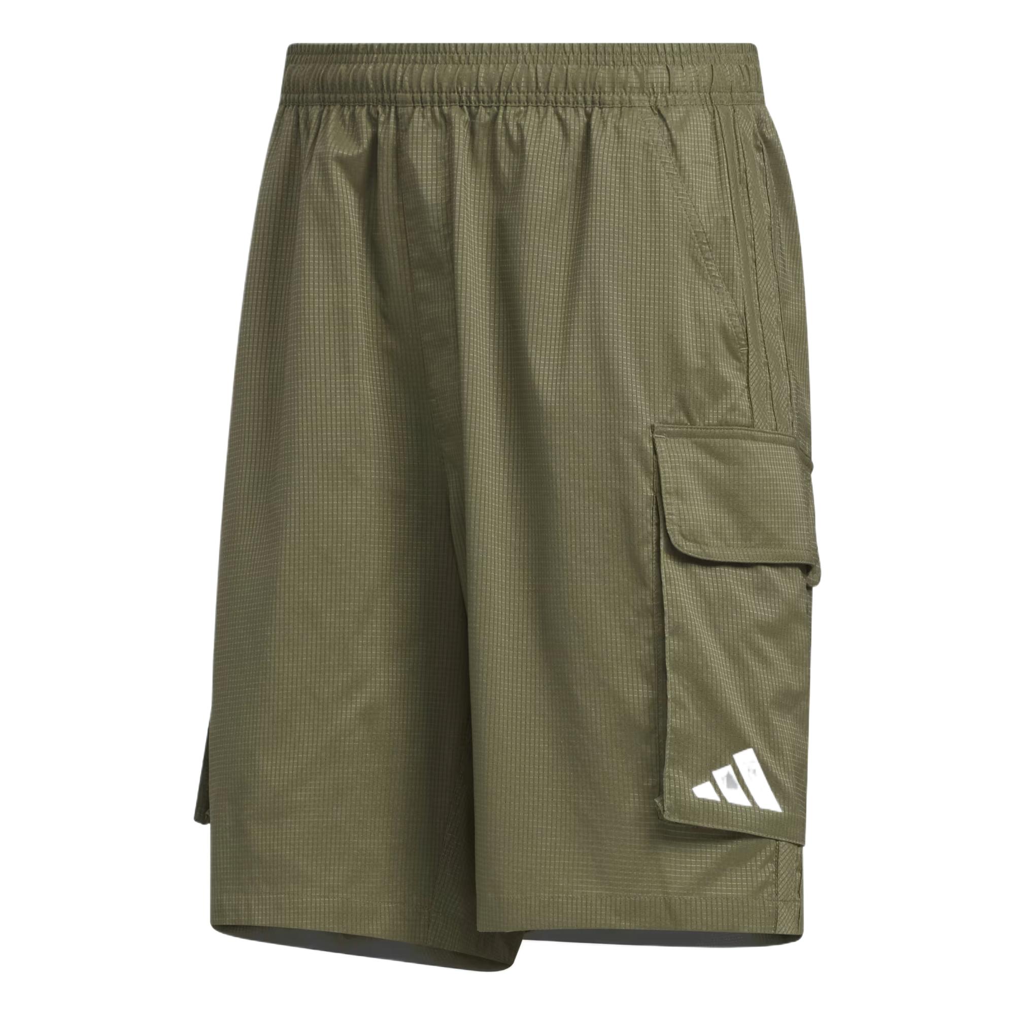 Adidas City Tech Dot Air Elastic Waist Solid Color Pocket Woven Cargo Shorts Men shorts KS1190 S