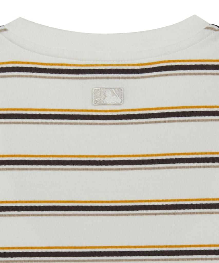 Emelbi Women'S Sporty Striped Crop Short Sleeve T-Shirt Ny (D.Ivory)