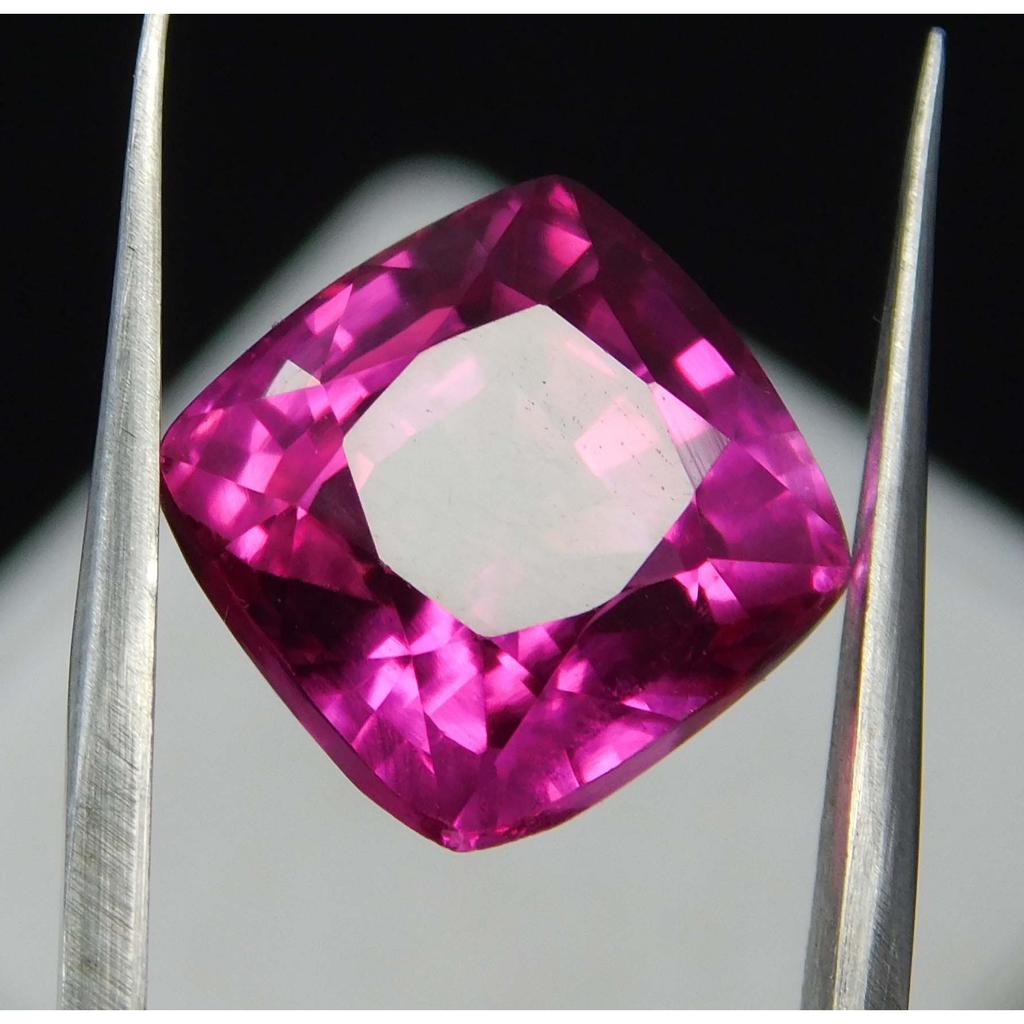 Natural Pink Ruby Loose Gemstone 9.15 Ct Square Cushion Cut for Jewelry Making and Gem Collections