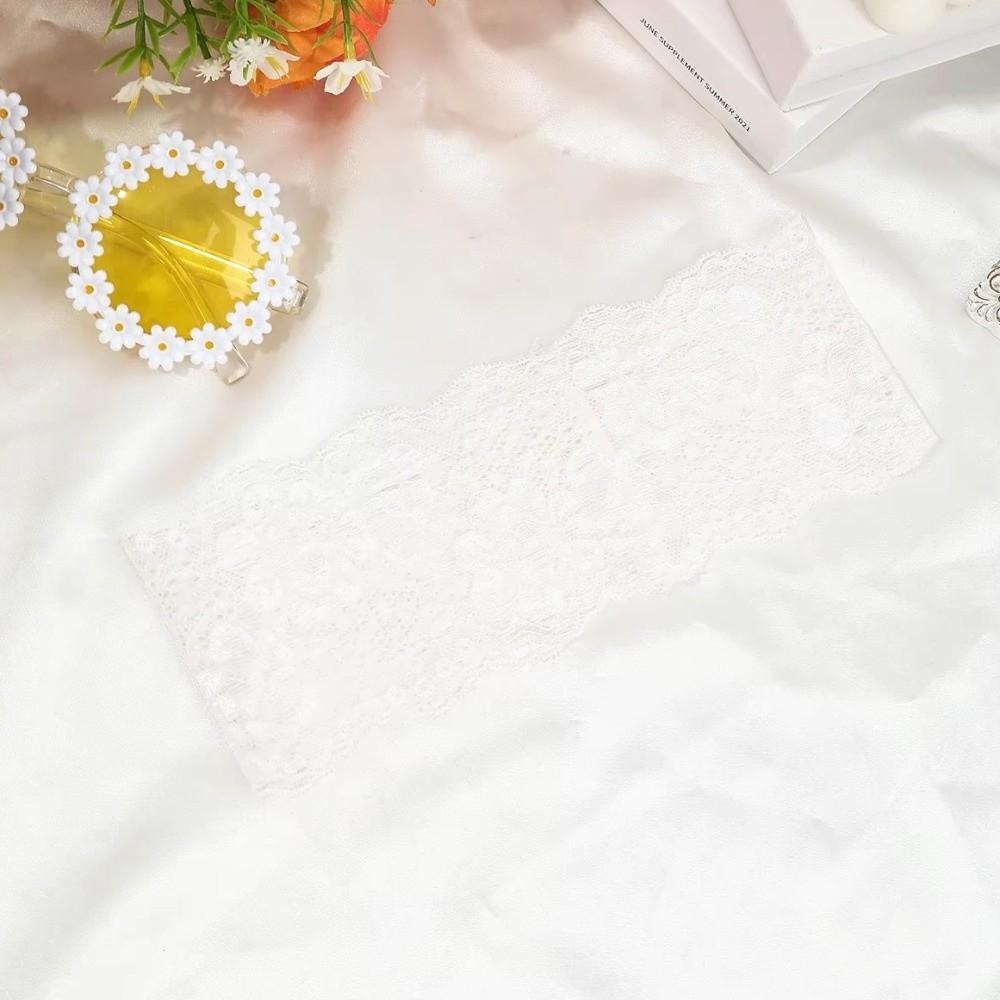 Korean Lace Floral Headbands Wide Mesh Elastic Hair Bands Hollow-Out Lightweight Headwrap  Headwear