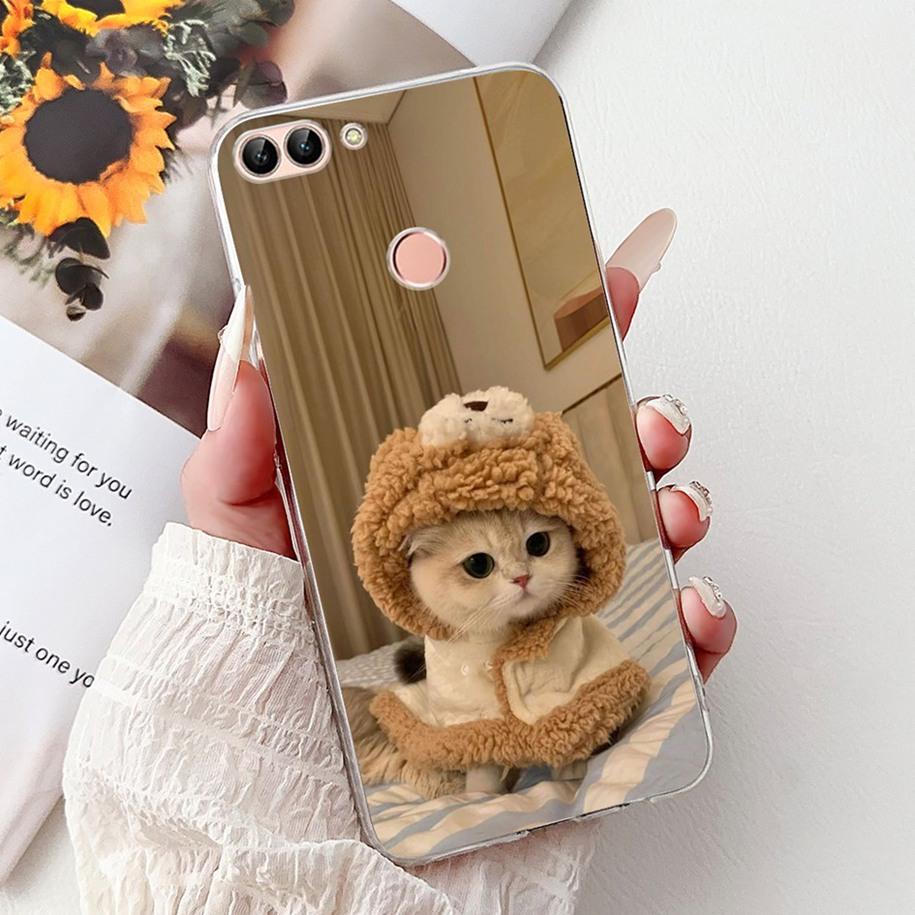 For Huawei P Smart Case FIG-LX1 FIG-LX2 FIG-LX3 Cover Luxury Dragon Lion Soft Silicone Phone Cases For Huawei Psmart 2018 Bumper