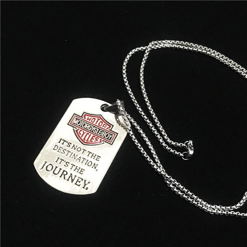 Tide Personalized Corps Pánský a dámský náhrdelník Nerezový řetízek Pár Jumpy Bar Dominantní studentský svetrový řetízek