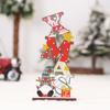 Christmas Decoration Hollow Out Wooden New Year Gift Reusable Durable Christmas Decoration Letter Shape Colorful Wooden Xmas Ornaments for Christmas