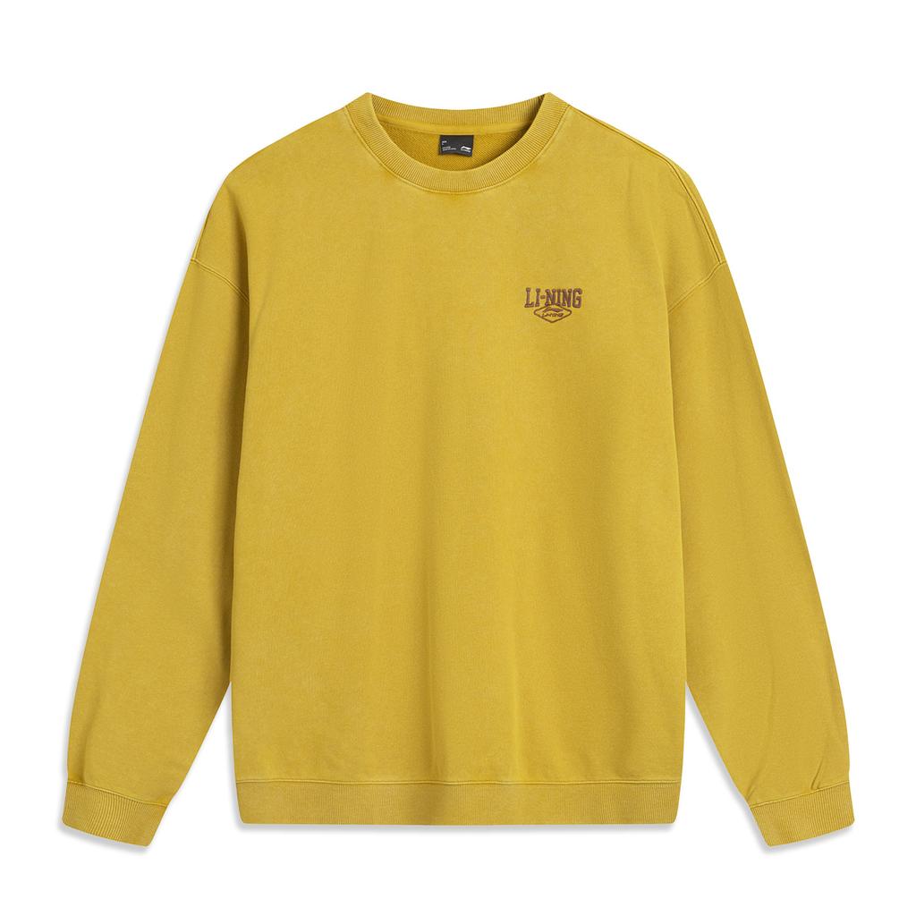 Li Ning Sports Lifestyle Series Casual Comfortable Retro Letter Print Simple Versatile Round Neck Loose Sweatshirt Unisex Sweatshirt AWDVC11-2