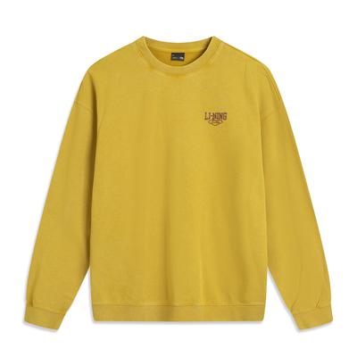 Li Ning Sports Lifestyle Series Casual Comfortable Retro Letter Print Simple Versatile Round Neck Loose Sweatshirt Unisex Sweatshirt AWDVC11-2